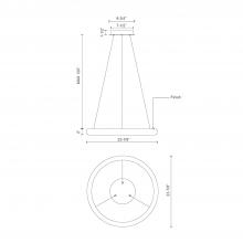 Cumulus Minor 24 In White LED Pendant PD80324 WH Norburn Lighting